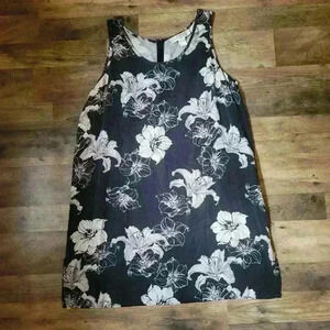 Vintage 100% Silk Hawaiian Pineapple Moon Dress Size XXL